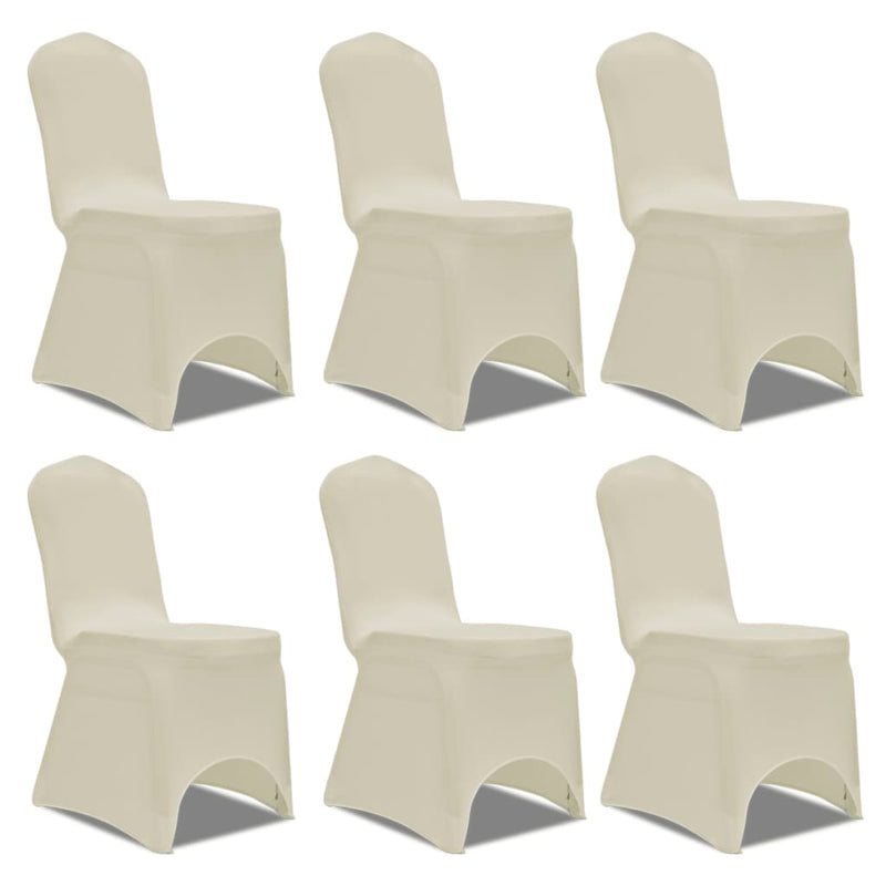 Load image into Gallery viewer, Vidaxl stoelhoes stretch crème (6 stuks)
