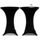 Vidaxl statafelhoes stretch ø60cm zwart (2 stuks)