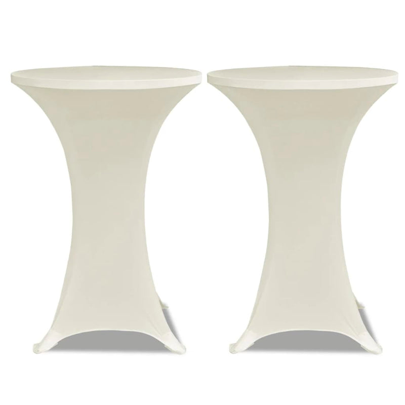 Load image into Gallery viewer, Vidaxl statafelhoes stretch ø80cm crème (2 stuks)
