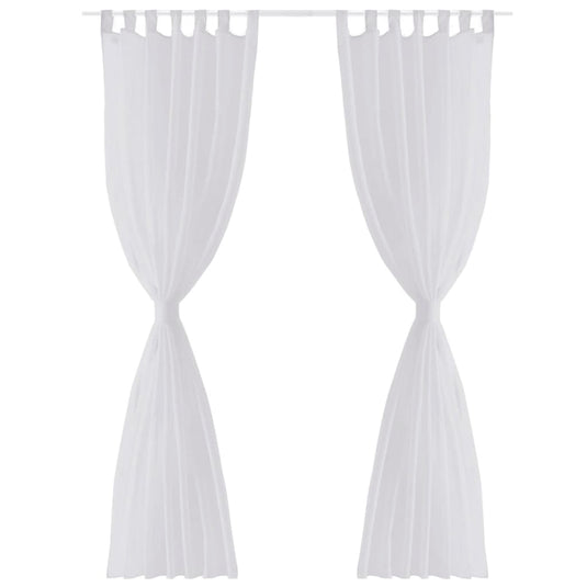 Vidaxl gordijn wit 140x175 cm (2 stuks)