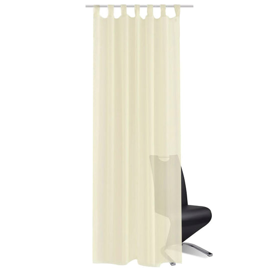 VidaXL Gordijn Crème 140x175 cm (2 stuks)