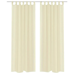 Vidaxl gordijnen 2 st doorschijnend 140x225 cm crème