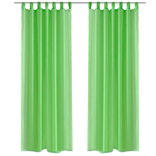 Vidaxl gordijn appelgroen 140x175 cm (2 stuks)