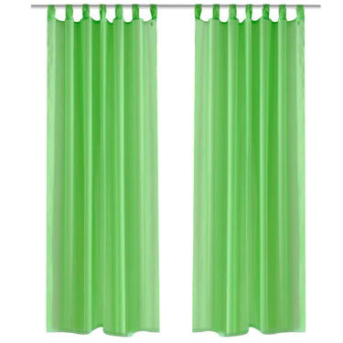 Vidaxl gordijn appelgroen 140x175 cm (2 stuks)