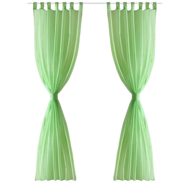 Vidaxl gordijn appelgroen 140x175 cm (2 stuks)