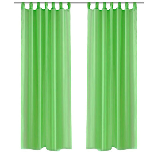 Vidaxl gordijn appelgroen 140x225 cm (2 stuks)