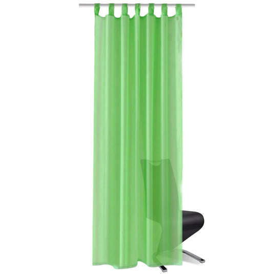 Vidaxl gordijn appelgroen 140x225 cm (2 stuks)