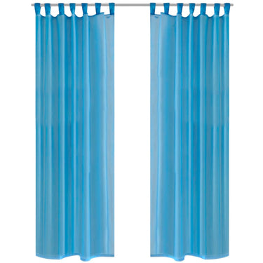 Vidaxl gordijn turquoise 140x175 cm (2 stuks)