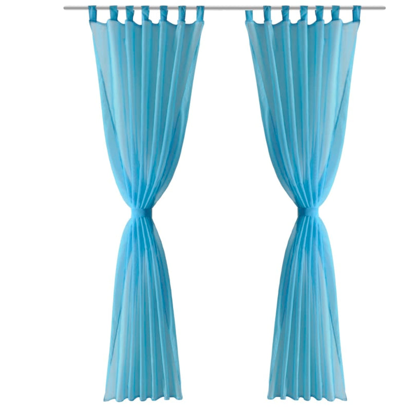 Load image into Gallery viewer, Vidaxl gordijn turquoise 140x175 cm (2 stuks)
