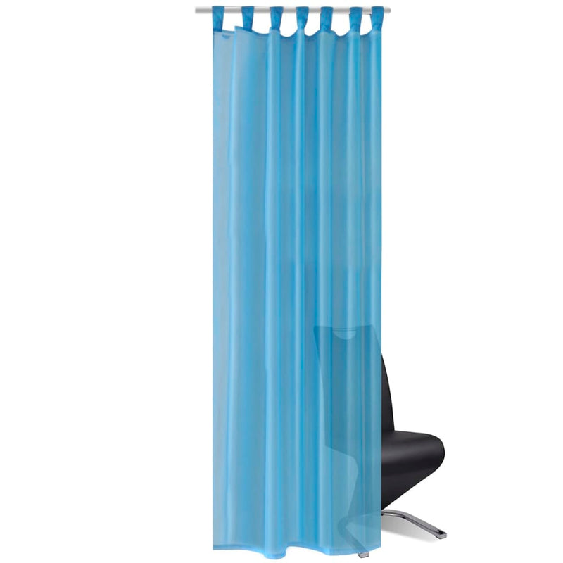 Load image into Gallery viewer, Vidaxl gordijn turquoise 140x175 cm (2 stuks)
