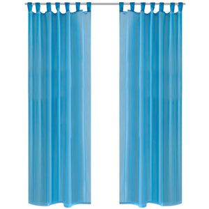 Vidaxl turquoise vitrage 140 x 245 cm 2 stuks