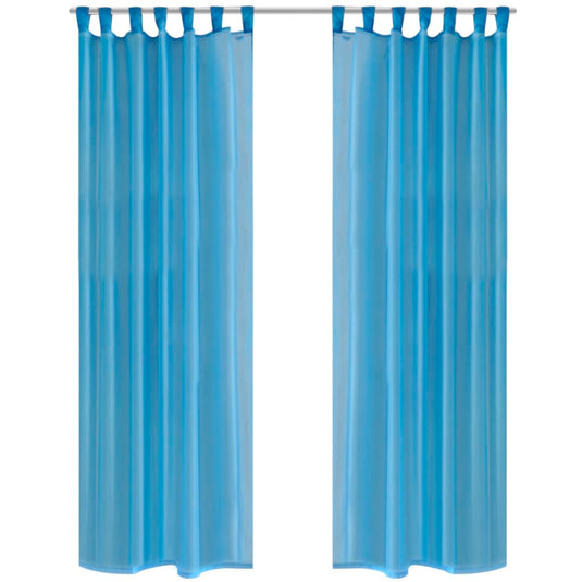 Vidaxl turquoise vitrage 140 x 245 cm 2 stuks
