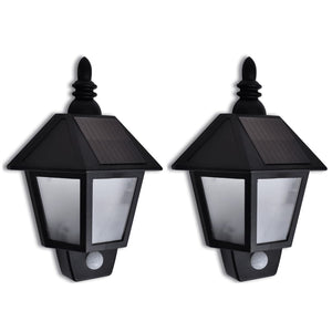 Vidaxl wandlamp solar met bewegingsensor 2 st