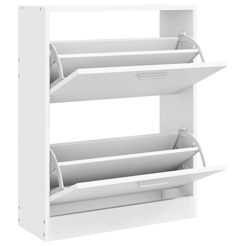 Load image into Gallery viewer, Vidaxl schoenenkast met 2 vakken hout wit
