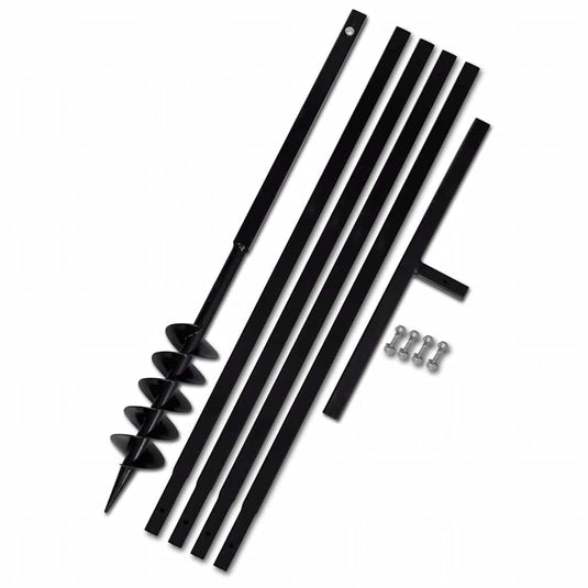 Vidaxl grondboor 100 mm met 5 m verlengstuk staal