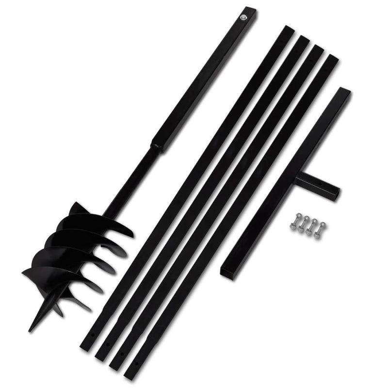 Load image into Gallery viewer, VidaXL Grondboor met handvat 180 mm en verlengstukken 5 m (staal)

