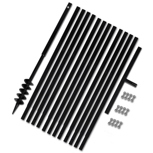 Vidaxl grondboor 80 mm met 13 m verlengstuk staal