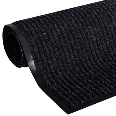 Vidaxl deurmat 90x120 cm pvc zwart