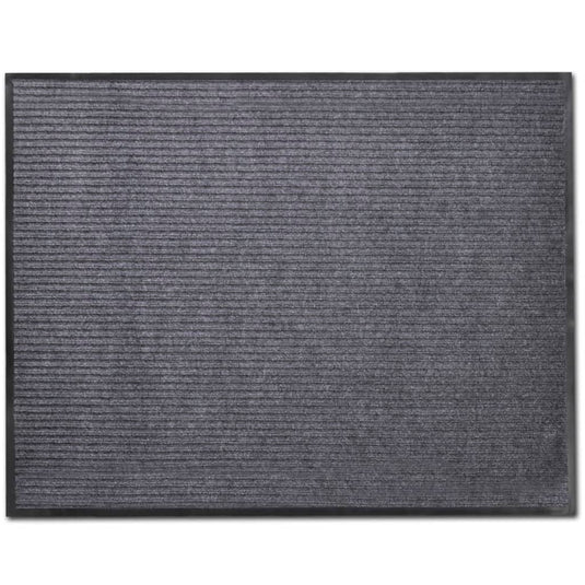 Vidaxl deurmat 90x120 cm pvc grijs