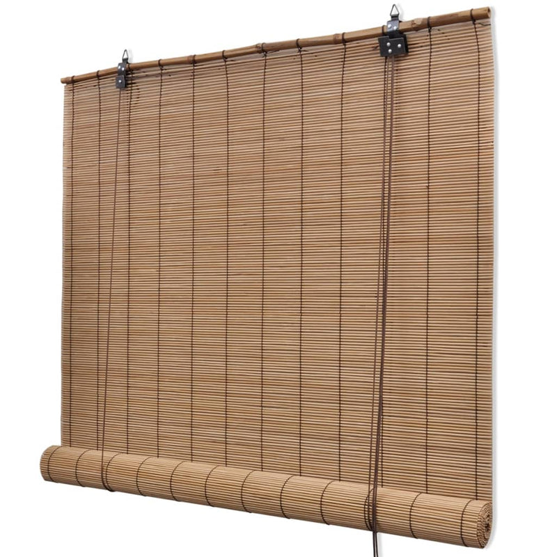 Load image into Gallery viewer, Vidaxl rolgordijn 100x160 cm bamboe bruin

