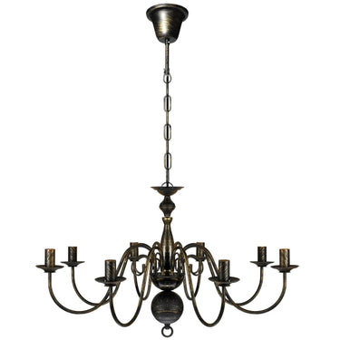 Vidaxl kroonluchter zwart metaal 8 x e14 lampen