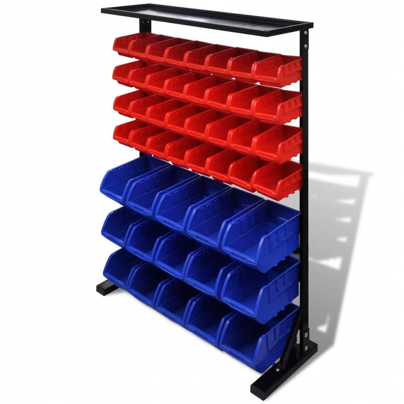 Load image into Gallery viewer, Vidaxl garage opbergrek (blauw en rood)
