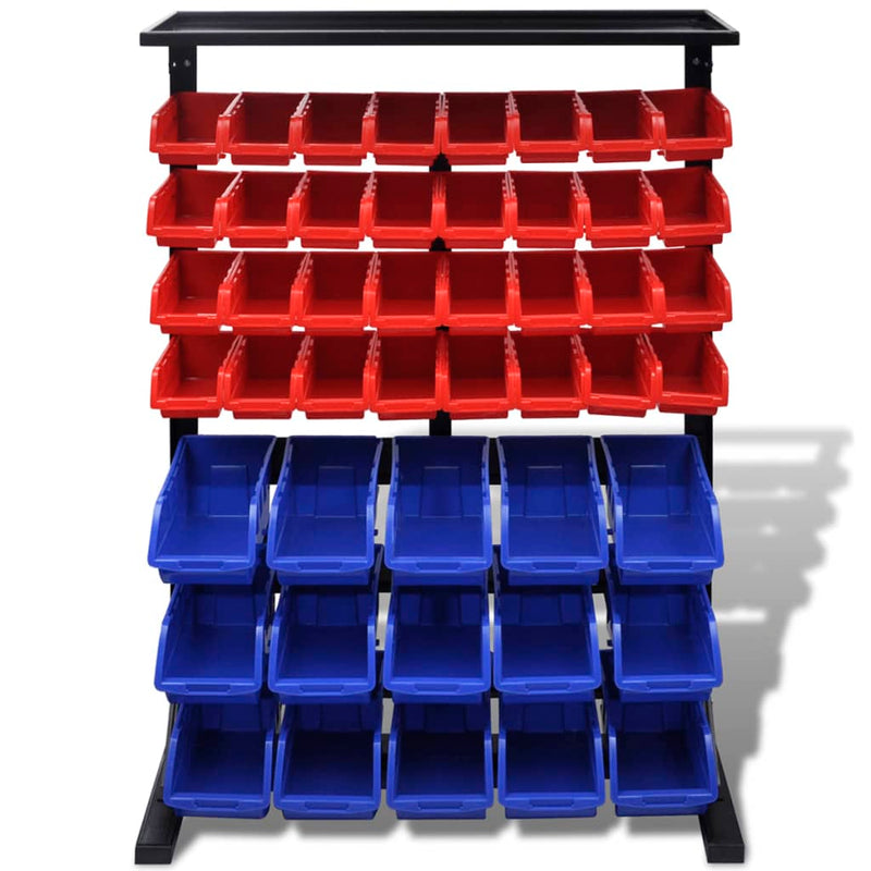 Load image into Gallery viewer, Vidaxl garage opbergrek (blauw en rood)
