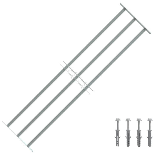 Vidaxl raambeveiliging verstelbaar met 3 dwarsstangen 1000-1500 mm