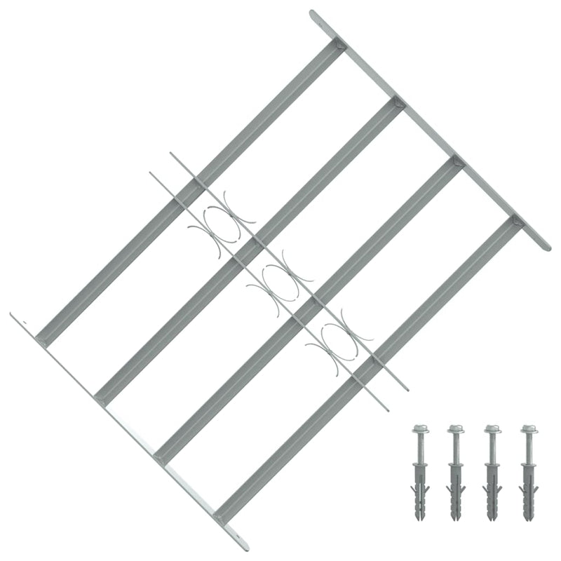 Load image into Gallery viewer, Vidaxl raambeveiliging verstelbaar met 4 dwarsstangen 500-650 mm
