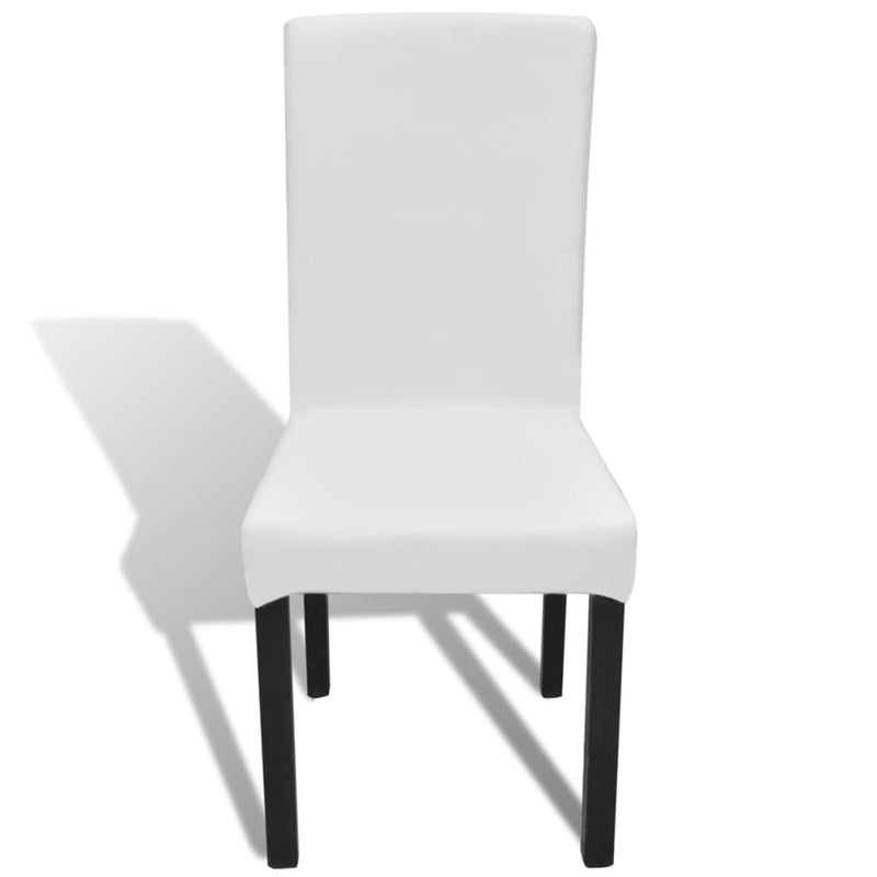 Load image into Gallery viewer, Vidaxl 6 st stoelhoezen recht stretch wit
