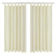 Vidaxl micro-satijnen gordijnen met ringen 140 x 225 cm 2 stuks (creme)