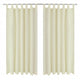 Vidaxl micro-satijnen gordijnen met ringen 140 x 245 cm 2 stuks (creme)