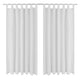 Vidaxl micro-satijnen gordijnen met ringen 140 x 175 cm 2 stuks (creme)
