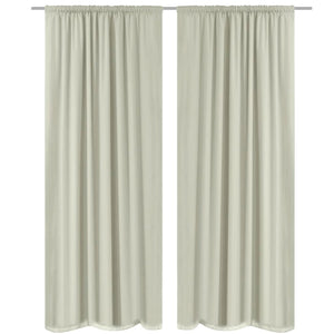 VidaXL Verduisterende gordijnen dubbellaags 140x245 cm crème