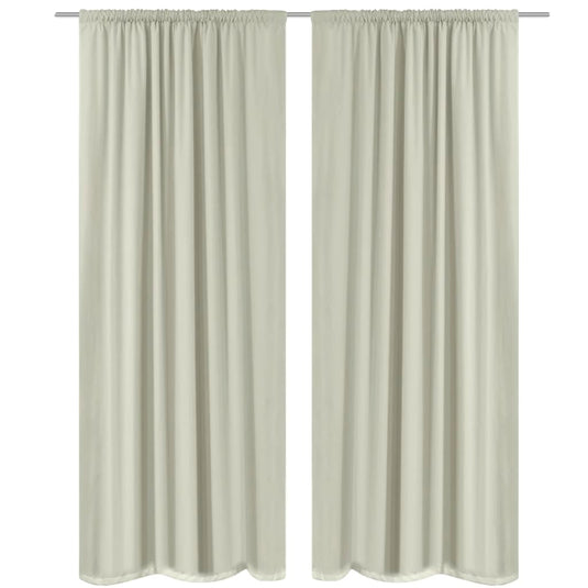 VidaXL Verduisterende gordijnen dubbellaags 140x245 cm crème