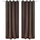 Vidaxl gordijnen met metalen ringen 135 x 245 cm 2 stuks (bruin)
