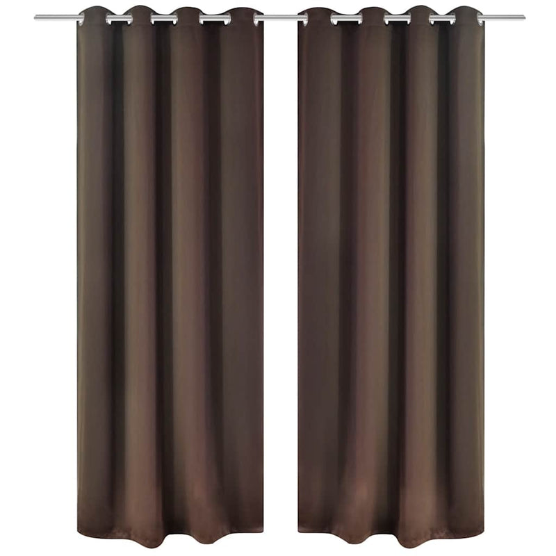 ギャラリービューアに画像をロードする, Vidaxl gordijnen met metalen ringen 135 x 245 cm 2 stuks (bruin)
