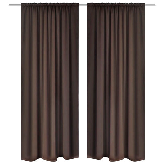 VidaXL Gordijnen met gleuven 135 x 245 cm bruin 2 st