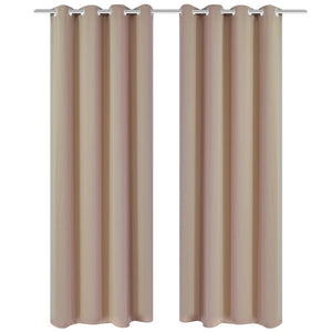 Vidaxl gordijnen met metalen ringen 135 x 245 cm 2 stuks (creme)