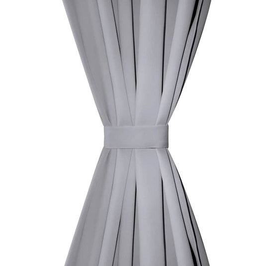 Vidaxl gordijnen met metalen ringen 135 x 245 cm 2 stuks (grijs)