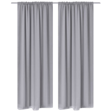 Vidaxl gordijnen met gleuven 135 x 245 cm grijs 2 st