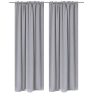 Vidaxl gordijnen met gleuven 135 x 245 cm grijs 2 st