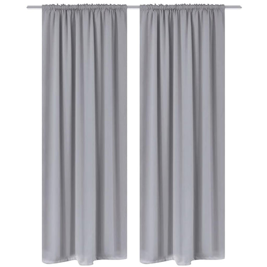 Vidaxl gordijnen met gleuven 135 x 245 cm grijs 2 st
