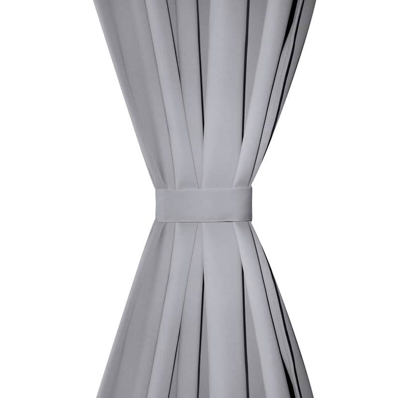 ギャラリービューアに画像をロードする, Vidaxl gordijnen met gleuven 135 x 245 cm grijs 2 st
