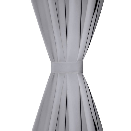 Vidaxl gordijnen met gleuven 135 x 245 cm grijs 2 st