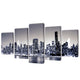 Vidaxl canvas muurdruk set monochroom new york skyline 200 x 100 cm