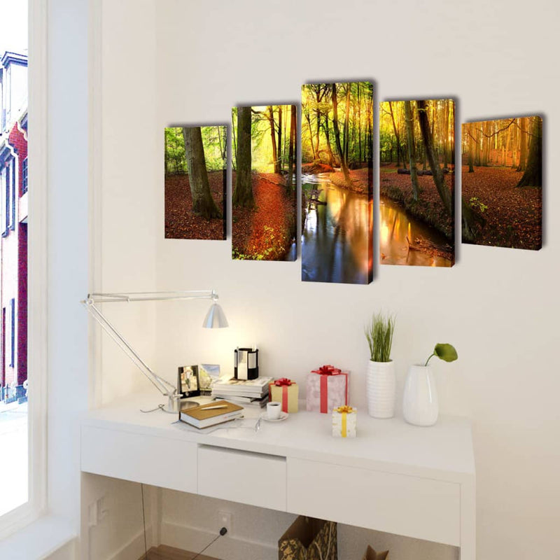 Chargez l'image dans la visionneuse de la galerie, Vidaxl wandprintset bos 200 x 100 cm
