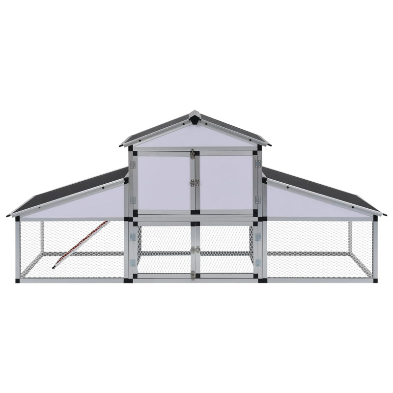 Load image into Gallery viewer, VidaXL Kippenhok met ren en nestkast aluminium
