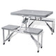 Vidaxl campingset inklapbaar lichtgewicht 120x60 cm aluminium grijs