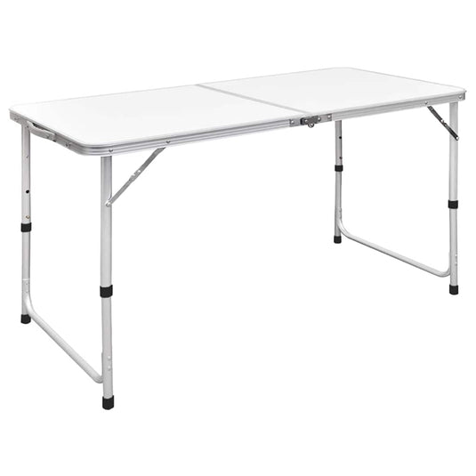 Vidaxl campingtafel inklapbaar en verstelbaar 120x60 cm aluminium